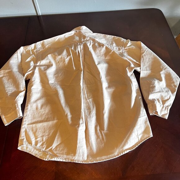 LEVIS Vintage beige Button Down Long Sleeve Shirt Sz M Casual Western‎ 90's - Picture 6 of 6